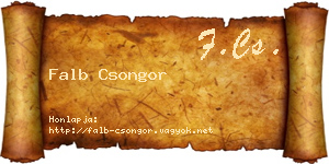 Falb Csongor névjegykártya